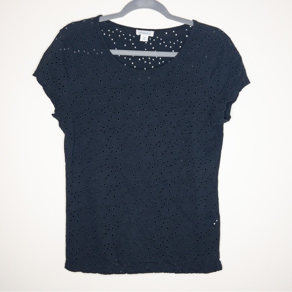 Sundance All About Eyelet Cotton Tee Blouse - Picture 1 of 6